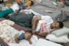 Exhausted families arrive at the Astrodome after being evacuated from New Orleans following Hurricane Katrina. FEMA photo/Andrea Booher 